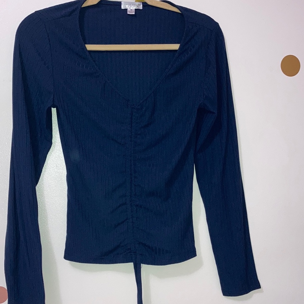Navy Blue Long sleeve Juniors top